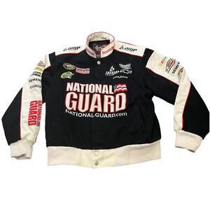 Chase Authentics Dale Earnhardt Jr NASCAR National Guard Jacket Size Large
